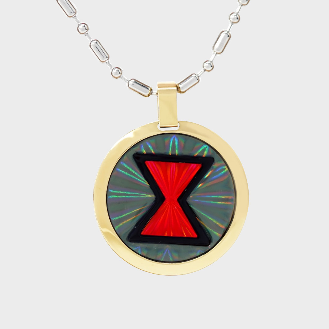 Marvel Black Widow Natasha Romanoff Hourglass Necklace Pendant Jewelry  Choker | eBay