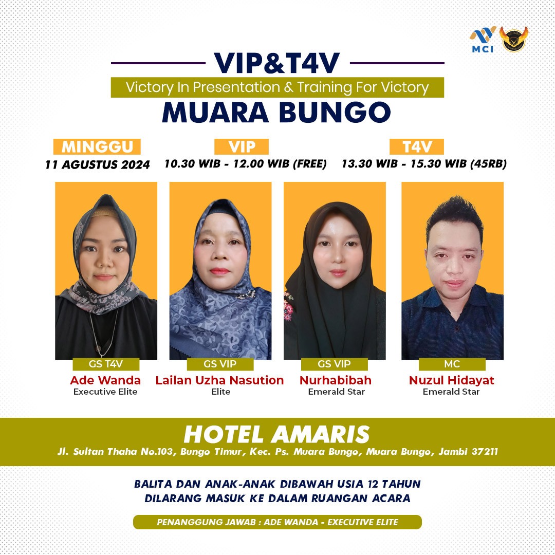 VICTORY IN PRESENTATION & TRAINING FOR VICTORY MUARA BUNGO