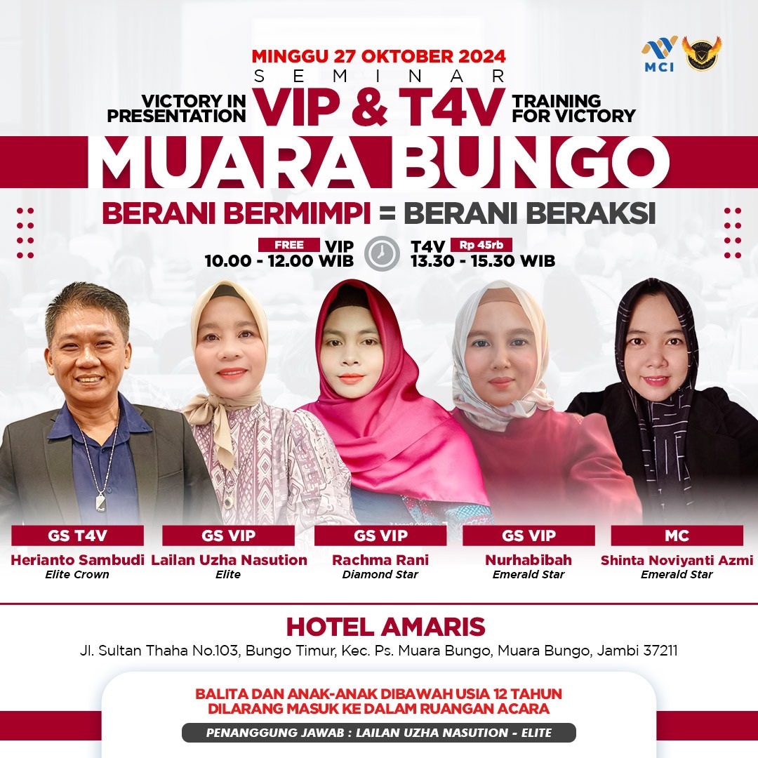 VICTORY IN PRESENTATION & TRAINING FOR VICTORY MUARA BUNGO